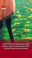 🌍 La activista Greta Thunberg fue sancionada en Venecia luego de teñir el Gran Canal con tinte verde. Recibió una multa y no podrá ingresar a la ciudad.
