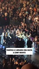 Una fan le arrancó las rastas a Lenny Kravitz en pleno show: el video