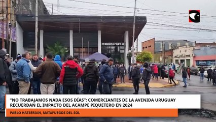 Comerciantes de la avenida Uruguay recuerdan el impacto del acampe piquetero