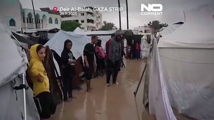 بارش‌های شدید اردوگاه‌های غزه را زیر آب برد و بحران انسانی را تشدید کرد