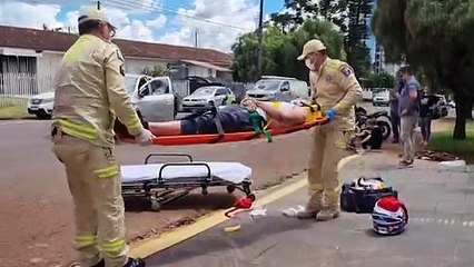 Motociclista fica ferido em acidente entre Onix e Honda CG no Bairro Country