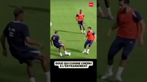 Doue qui cuisine Cherki a l’entrainement #football #ligue1 #edf