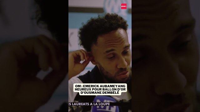 OM : Emerick Aubameyang heureux pour ballon d’or d’Ousmane Dembélé #football #ligue1