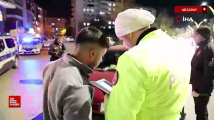 Aksaray'da sigortasız ve muayenesiz aracı kullanan ehliyetsiz sürücüye ceza yağdı