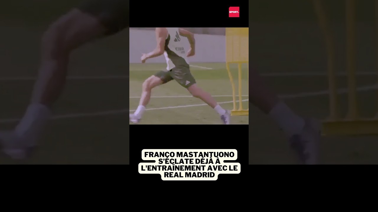 Franco Mastantuono s'éclate déjà à l'entraînement du Real Madrid #football