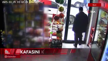 Elazığ’da kapıyı fark etmedi, kafasıyla camı kırdı