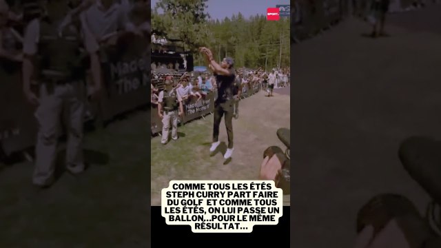 Comme tous les étés Steph curry part faire du golf, on lui passe un ballon et... #nba #basketball
