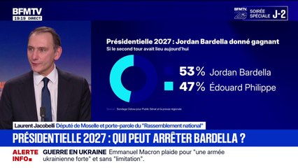 Jordan Bardella, favori dans les sondages pour 2027: "C'est plutôt une bonne nouvelle", déclare Laurent Jacobelli, porte-parole du RN