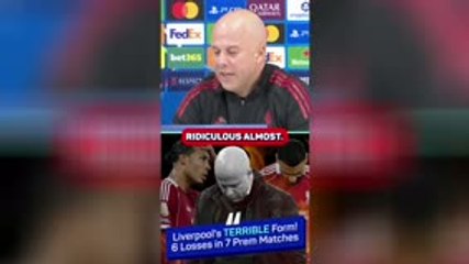 Slot slams Liverpool's 'ridiculous' form