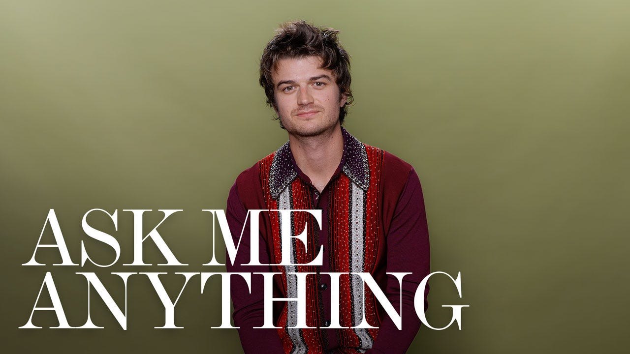 Joe Keery Shares His Reaction to ‘End of Beginning’ Going Viral | Ask Me Anything | ELLE