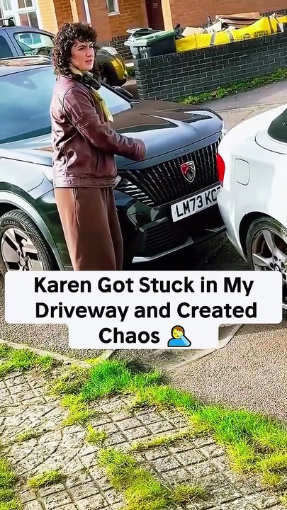 Karen Got Stuck In My Driveway And Created Chaos 🤦‍♂️