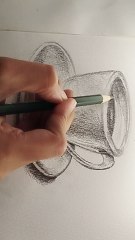 Still life cup and saucer drawing