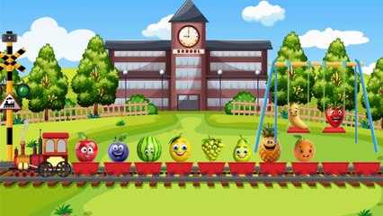 Fruit Train For Kids | Learn Fruits With Fun Characters | Educational Video For Kids