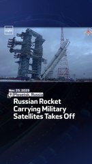 Russian Rocket Carrying Military Satellites Takes Off