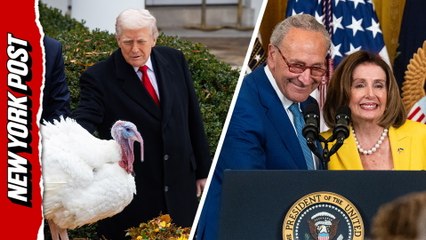 Trump roasts 'Chuck & Nancy' with Thanksgiving turkey pardon joke