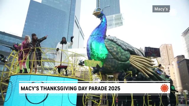 Macy's getting ready for the big parade