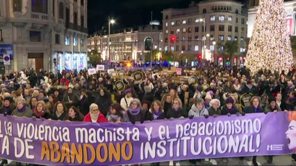 Cruce de reproches entre partidos durante las marchas convocadas por el 25N
