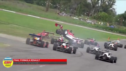 Formula Renault Bonaerense 2025 Arrecifes Final Start Matijacevich Elisei Big Crash