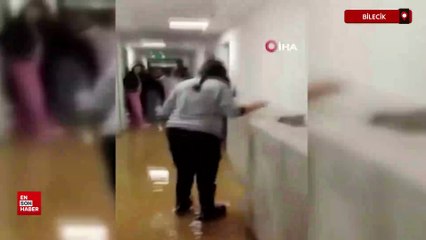 Bilecik'te kız yurdunda su borusu patladı: Odaları su bastı