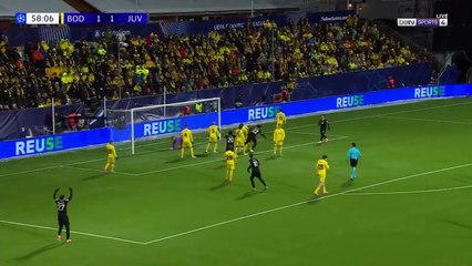 اهداف مباراة يوفنتوس وبودو جليمت 3 2 دوري ابطال اوروبا