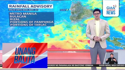 Weather update as of 7AM (November 26, 2025) | Unang Balita