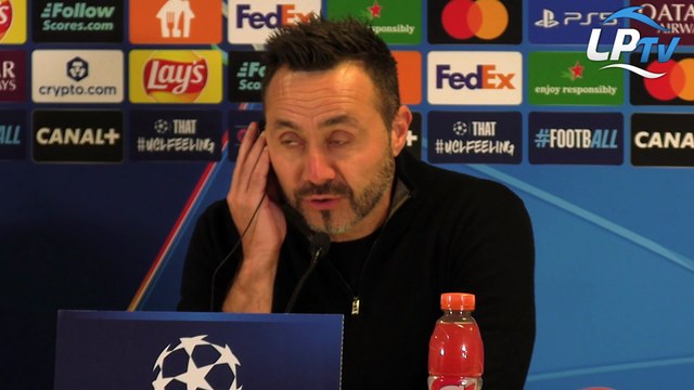 De Zerbi : Il y a des choses que je sens, parfois je me fie à mon instinct