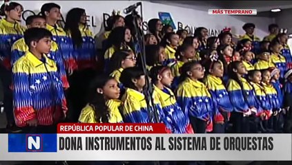 Autoridades de la República Popular China entregan instrumentos musicales al Sistema de Orquestas