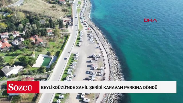 Beylikdüzü'nde sahil şeridi karavan parkına döndü; mahalleli tepkili