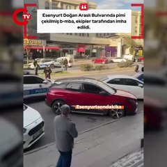 Esenyurt’ta bir iş yerine bomba atıldı. Pimi çekilmiş bombanın patlamaması büyük şans olurken, polis ekipleri olayla ilgili çalışma başlattı.