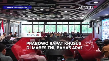 Potret Presiden Prabowo Pimpin Rapat Evaluasi di Mabes TNI, Bahas Apa?