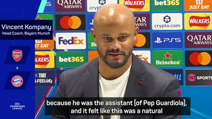Kompany hails Guardiola's 'incredible' influence on himself and Arteta