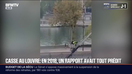 Casse au Louvre: un rapport de 2018 pointait déjà la vulnérabilité du balcon par lequel les voleurs sont passés