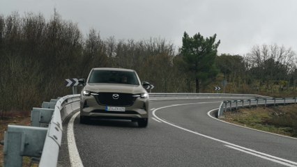 2026 Mazda CX-60 in Zircon Sand Driving in Spain