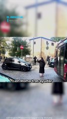 Monja dirige el tráfico; ayuda a destrabar caos cerca del Coliseo