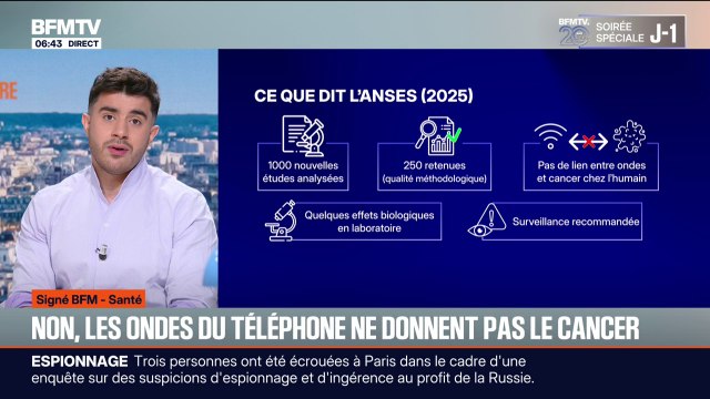 Santé: l'ANSES confirme qu'il n'existe aucun lien entre ondes de téléphones et apparition de cancers