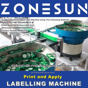 Introducing ZONESUN ZS-TB161PO Real-time Print and Apply Labeling Machine Automatic Label Printer Applicator for Packaging Lines