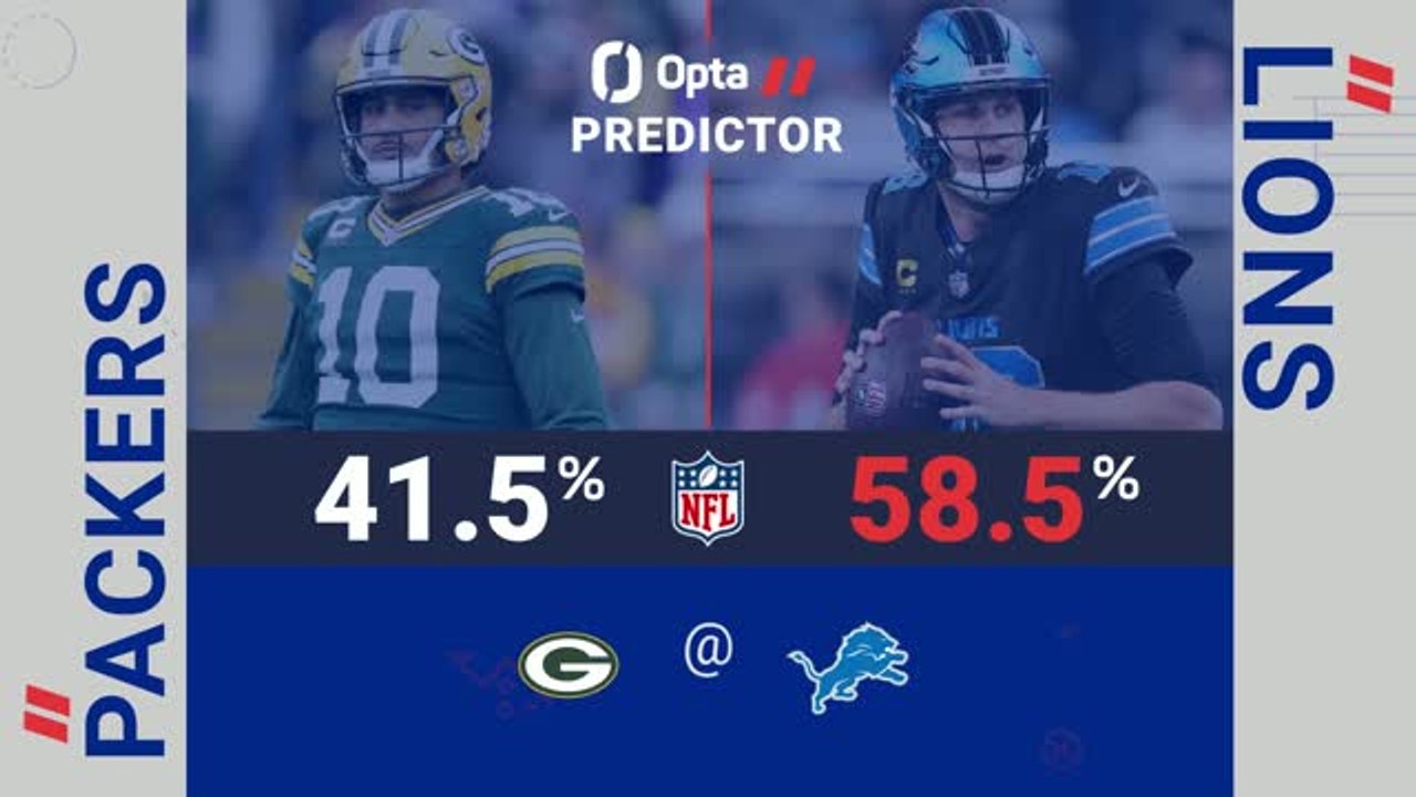 Green Bay Packers @ Detroit Lions - Opta Predictor