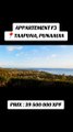 Vente appartement F3 Taapuna, Punaauia (Vue mer)