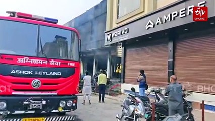 Over 50 Electric Vehicles Gutted As Massive Fire Engulfs Showroom In Rajasthan’s Kota