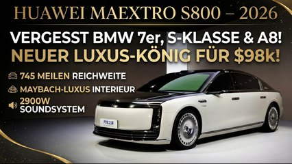 2025/2026 Huawei Maextro S800 – Neue elektrische Oberklasse mit 852 PS & Hightech-Innenraum