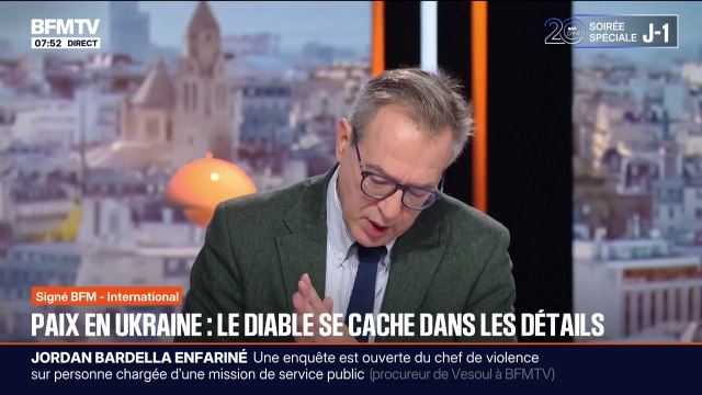 SIGNÉ BFM - Plan de paix pour l'Ukraine: Il faut rester extrêmement prudent parce que le diable se cache dans les détails