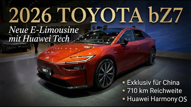 2026 Toyota bZ7: Luxus-Elektroauto mit 88 kWh Akku & HarmonyOS