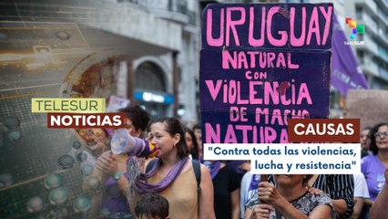 En Uruguay feministas se movilizaron en el día internacional de la no violencia contra las mujeres