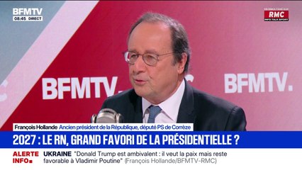 Sondages sur Jordan Bardella: "Les annonces un an et demi avant du candidat victorieux généralement ne se vérifient pas", réagit François Hollande