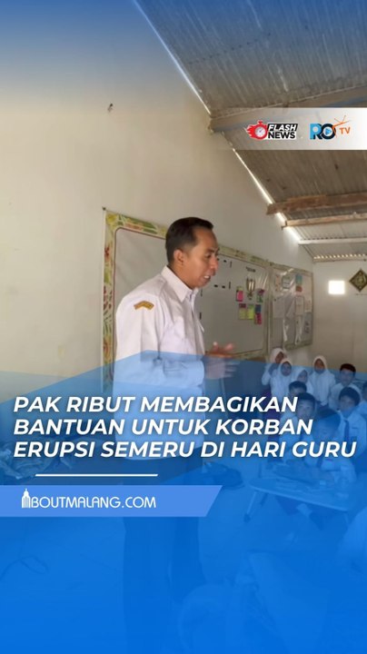 AKSI MULIA PAK RIBUT DI HARI GURU UNTUK KORBAN ERUPSI GUNUNG SEMERU BIKIN WARGANET SALUT