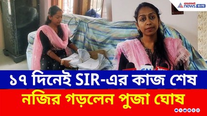 ১৭ দিনেই শেষ! কাজের চাপে নাজেহাল BLO-রা, সেখানে নজির গড়লেন পুজা ঘোষ | SIR in West Bengal