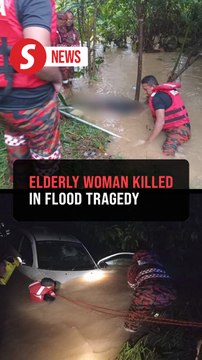 Elderly woman dies after car swept away by floodwaters in Tanah Merah