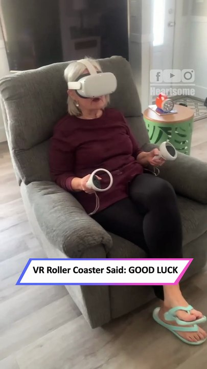 Grandma’s Wild VR Ride Turns Into a Hilarious Roller Coaster Chaos|| Heartsome 💖