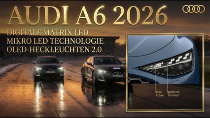 Audi A6 2026: Hightech-Scheinwerfer & OLED-Heckleuchten erklärt