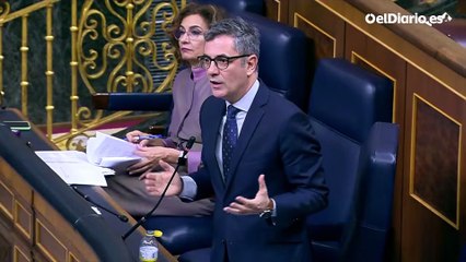 Bolaños, a Vox: “¿No pensará que estamos hace 50 años para que los progresistas sean encarcelados a granel-”--